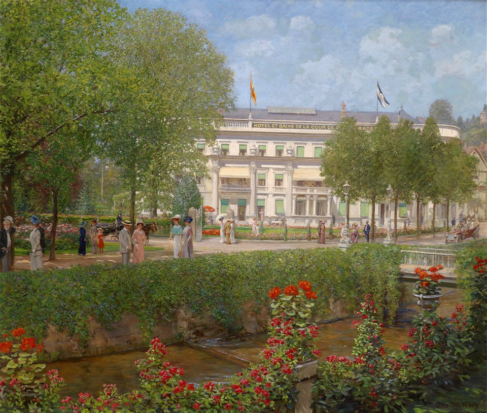 Otto Albert Koch Blick auf das Kurhotel in Baden-Baden 1911