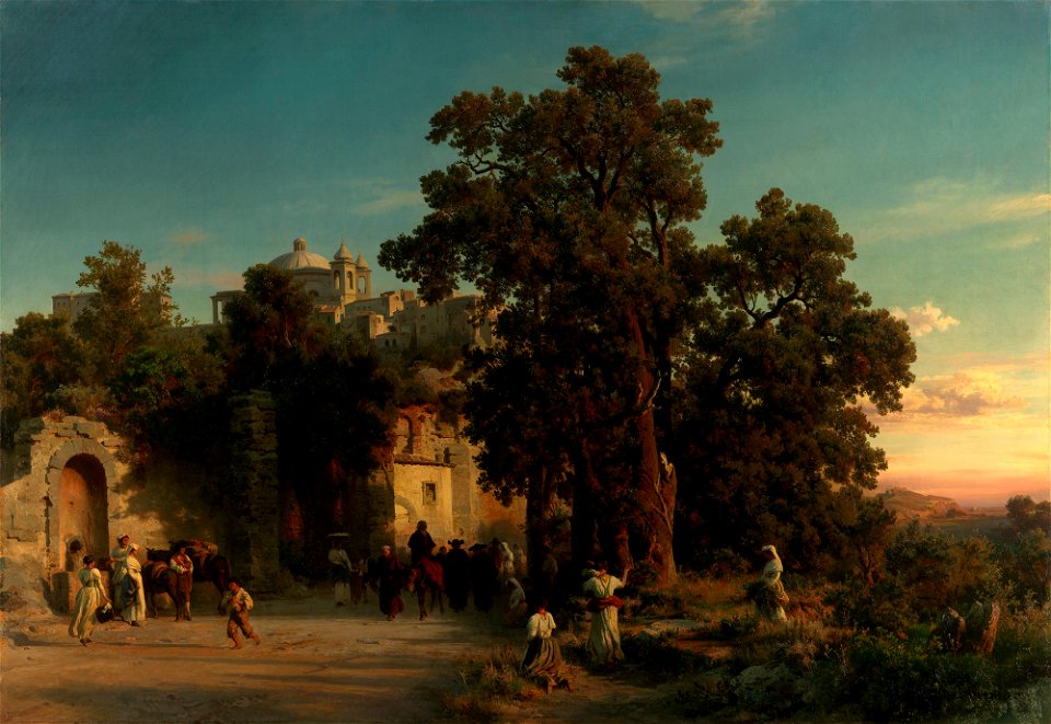 Oswald Achenbach (1827-1905) - Evening - RCIN 403846 - Royal Collection