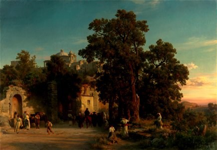 Oswald Achenbach (1827-1905) - Evening - RCIN 403846 - Royal Collection