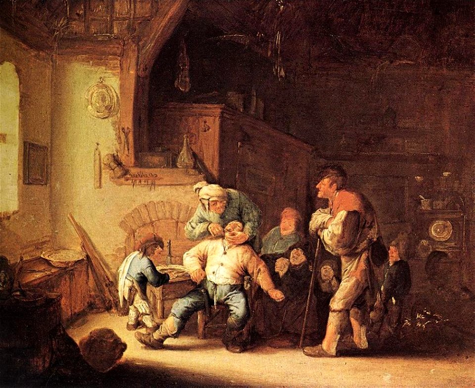 Adriaen Van Ostade - Barbier de village arrachant une dent