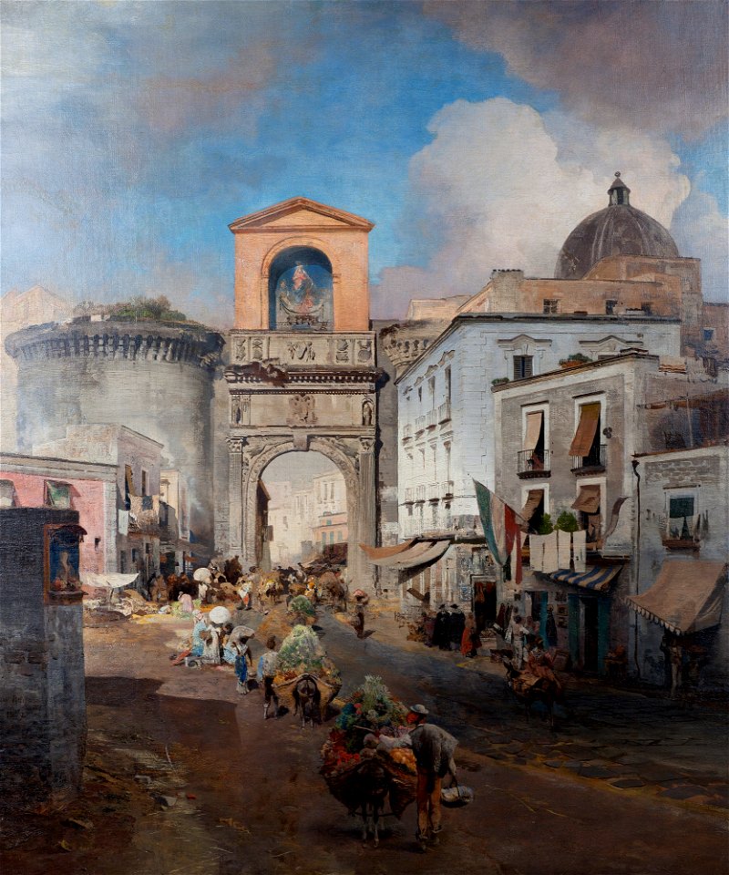 Oswald Achenbach - Der Gang zum Markt