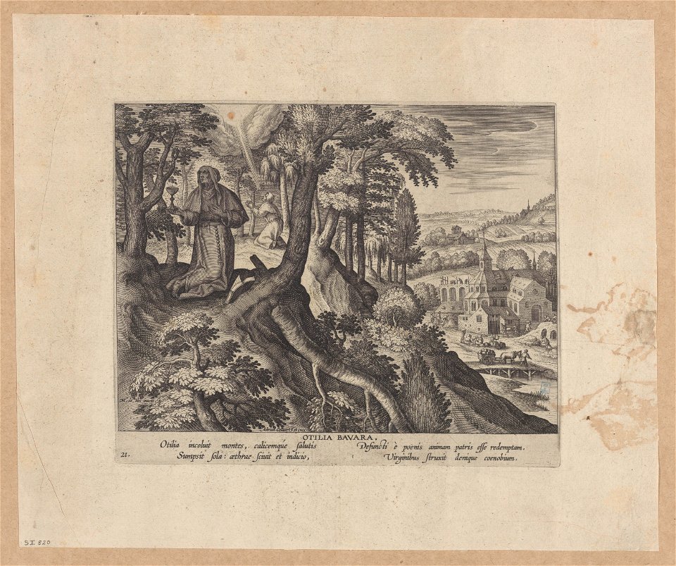 Otilia of Bavaria print by Maerten de Vos, S.I 820, Prints Department, Royal Library of Belgium