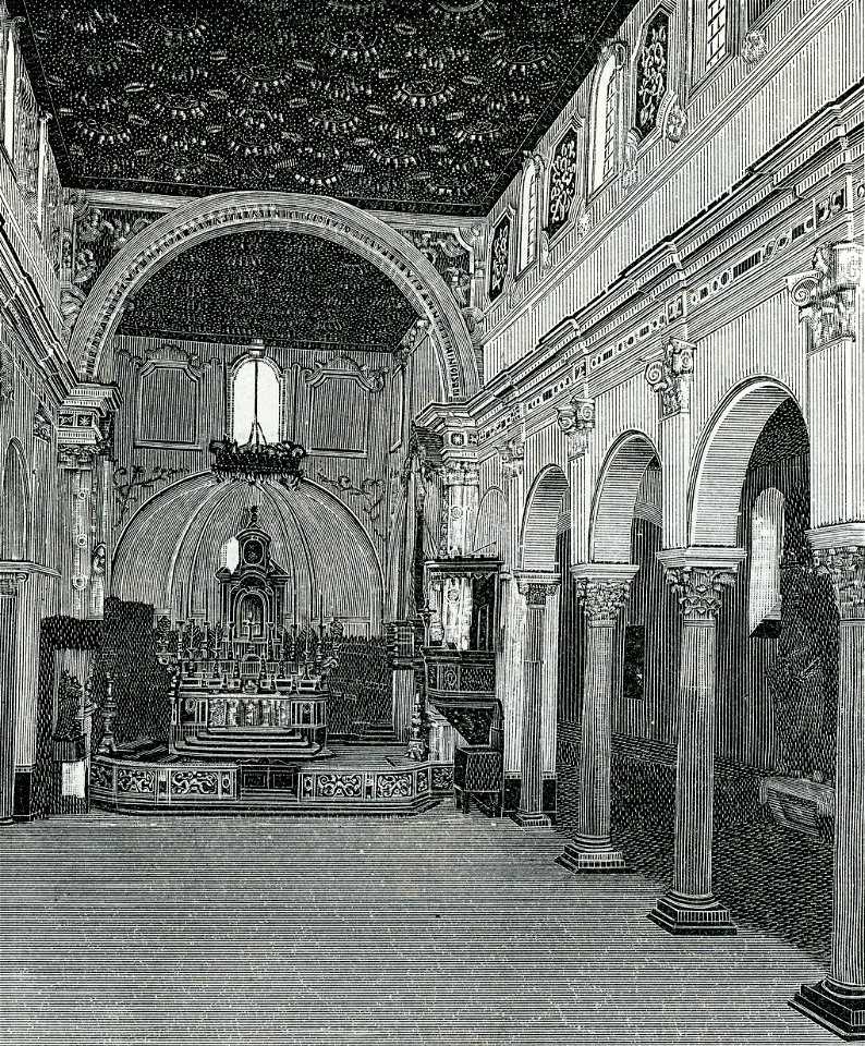 Otranto interno della cattedrale xilografia