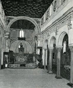Otranto interno della cattedrale xilografia