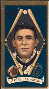 Oscar Stanage, Detroit Tigers, baseball card portrait LCCN2008677870