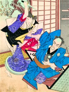 Osono attacks Rokusuke thinking he had killed her father (5759010357) (cropped)