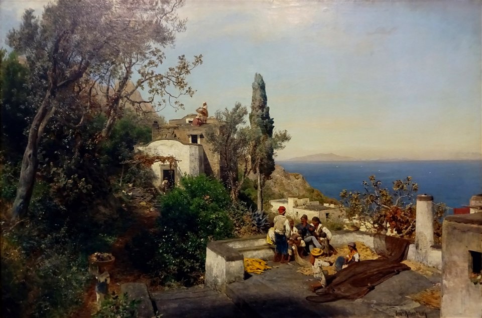 Oswald Achenbach - Küstenlandschaft bei Neapel, um 1880