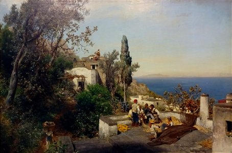 Oswald Achenbach - Küstenlandschaft bei Neapel, um 1880