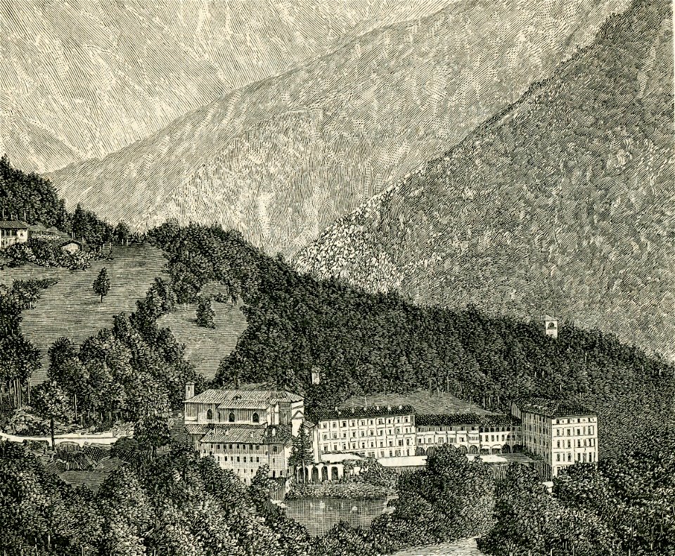Ospizio e santuario di San Giovanni presso Campiglia Cervo xilografia