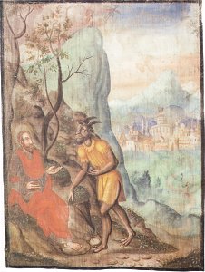 Oswalt Kreusel - Millstätter Fastentuch - Die Versuchung Jesu