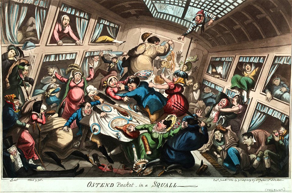 Ostend Packet in a Squall (caricature) RMG PX8649