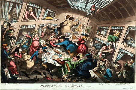 Ostend Packet in a Squall (caricature) RMG PX8649