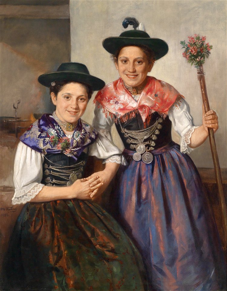 Otto Kirberg Mädchen in Festtagstracht 1896