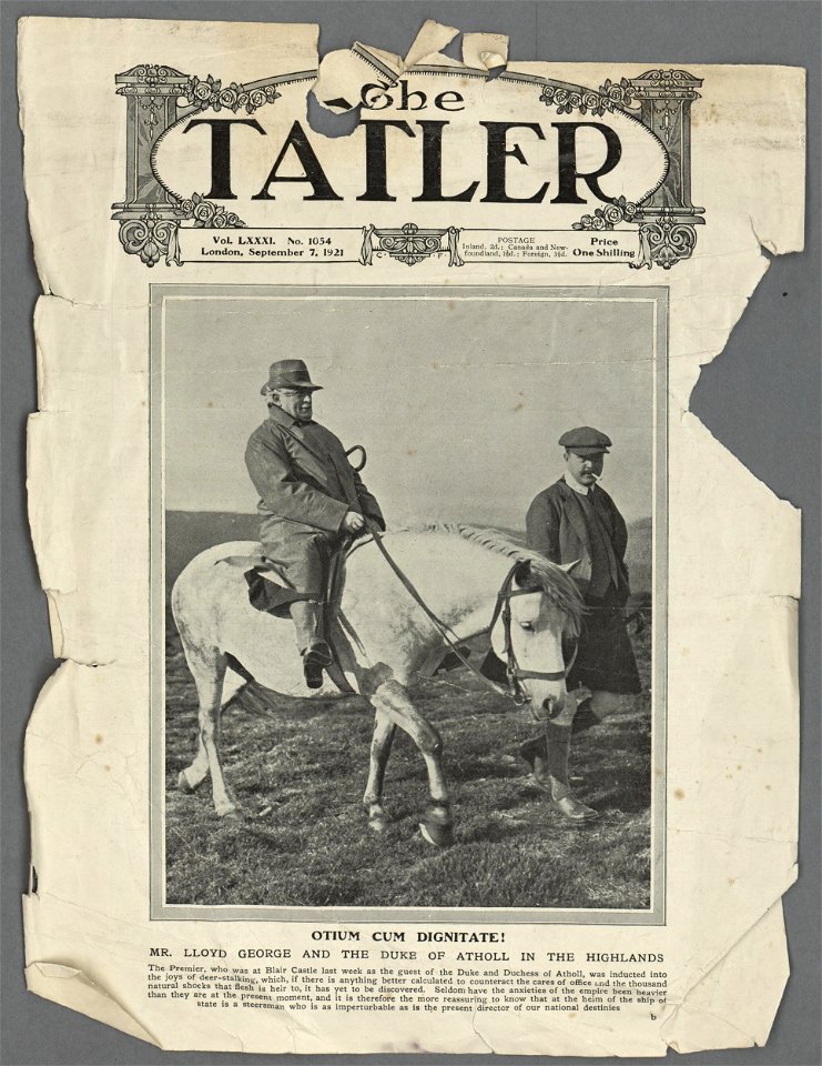 Otium cum dignitate! Mr. Lloyd George and the Duke of Atholl in the Highlands (5227630)