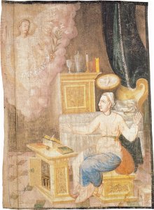 Oswalt Kreusel - Millstätter Fastentuch - Verkündigung der Geburt Jesu