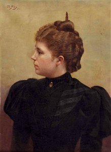 Otto Pilny Portrait einer jungen Dame 1894. Free illustration for personal and commercial use.