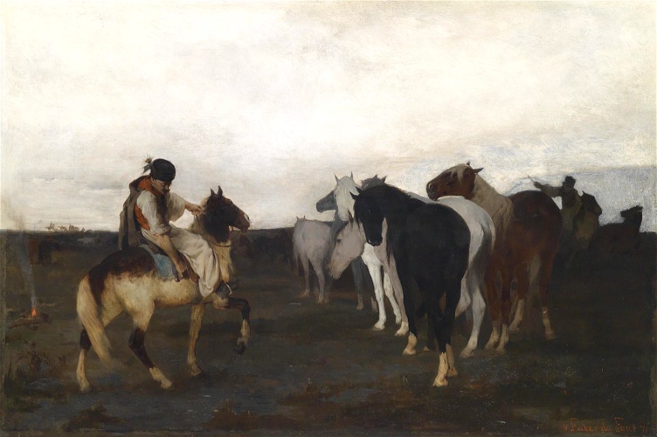 Otto von Faber du Faur Pußtapferde 1871