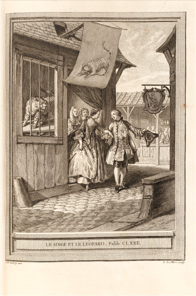 Oudry Le singe et le léopard