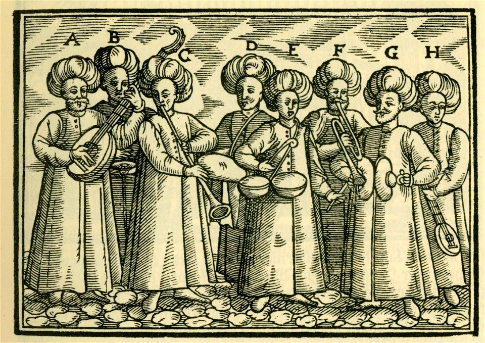 Ottoman (Turkish) musicians - Schweigger Salomon - 1608