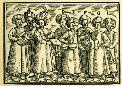 Ottoman (Turkish) musicians - Schweigger Salomon - 1608