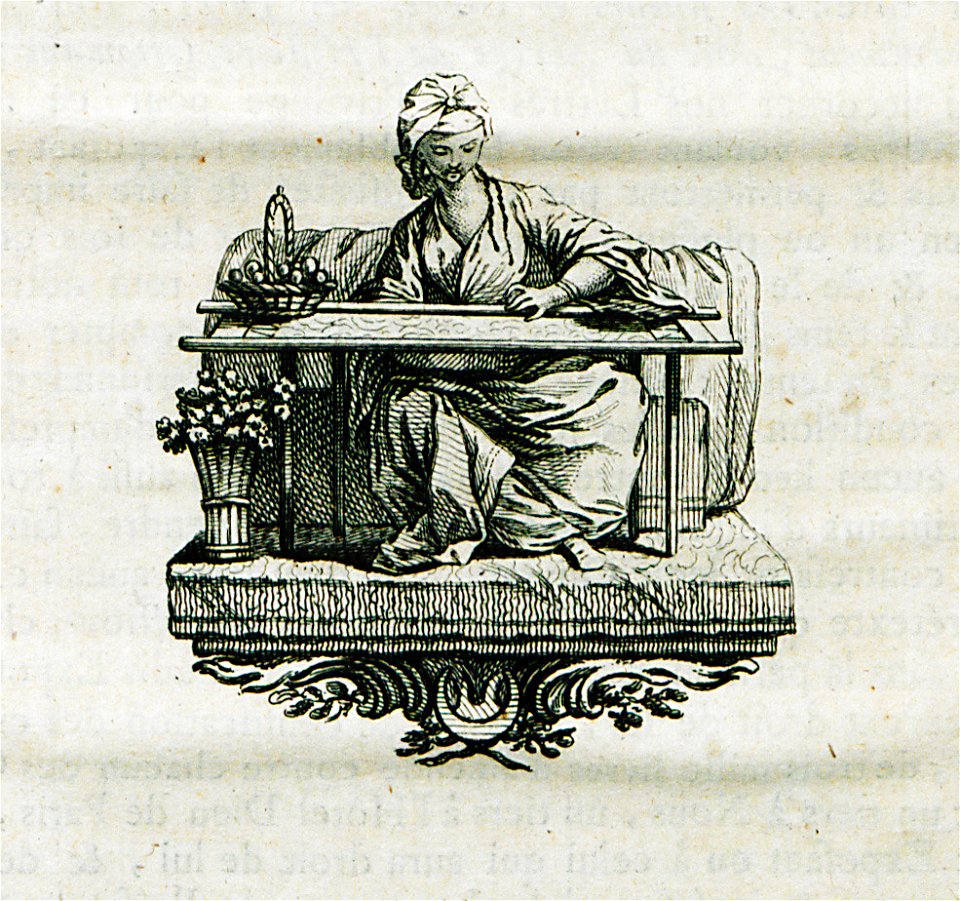 Ottoman sitting at the table - Guer Jean Antoine - 1746