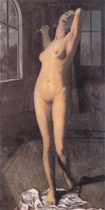 Otto Mueller - Stehender Mädchenakt mit Dolch (Lukretia) ca1903