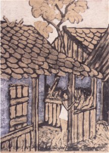 Otto Mueller - Zwei Zigeunerkinder vor der Hütte, 1926-27
