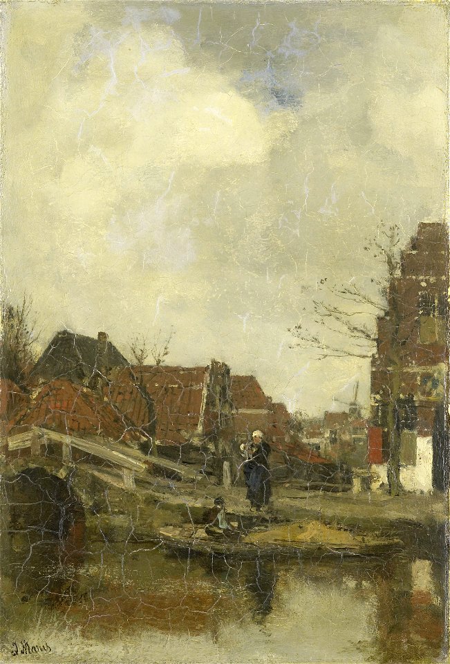 Oud buurtje aan het water Rijksmuseum SK-A-2464