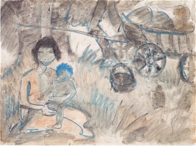 Otto Mueller - Zigeunermadonna mit Planwagen - ca1927
