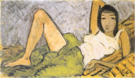 Otto Mueller - Liegendes Mädchen - 1914