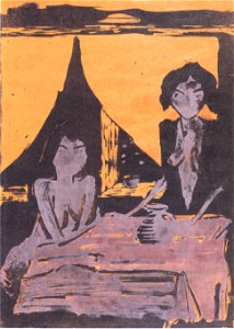 Otto Mueller - Zwei Zigeunermädchen im Wohnraum, 1926-27