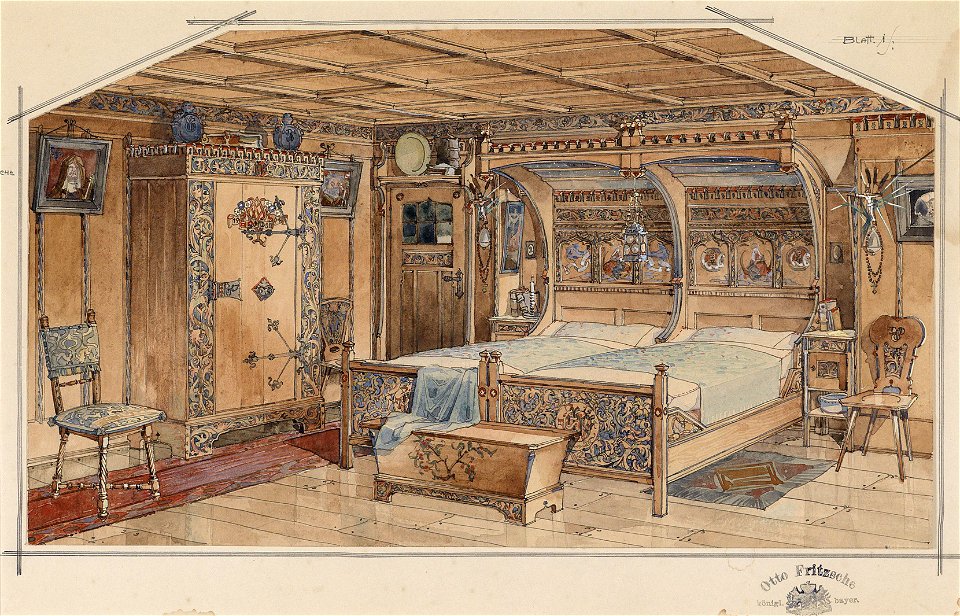 Otto Fritzsche Interieur einer Bauernstube