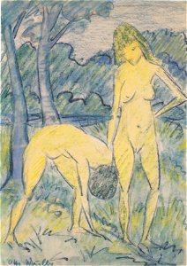 Otto Mueller - Zwei Mädchen am Wasser - ca1926