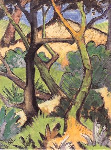 Otto Mueller - Abendlandschaft (Waldlandschaft)