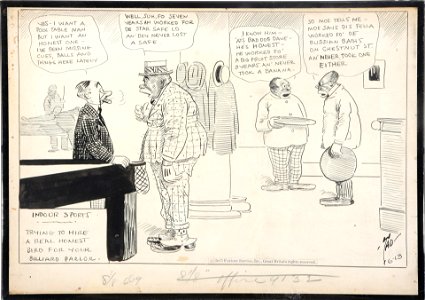 Outdoor Sports - Trying to Hire a Real Honest Bird For Your Billiard Parlor