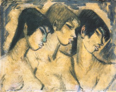 Otto Mueller - Drei Mädchen im Profil - ca1918