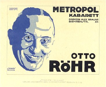 Otto Röhr im Metropol-Kabarett, 1919 - Jo Steiner
