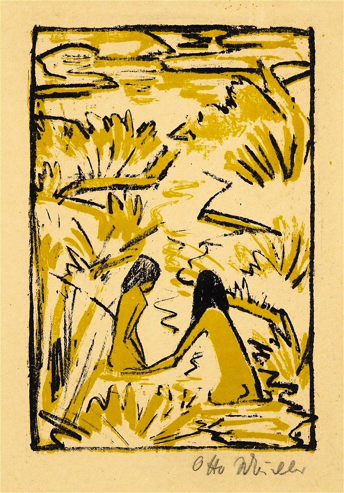 Otto Mueller Zwei Badende im Bach 1922