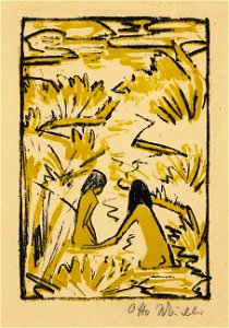 Otto Mueller Zwei Badende im Bach 1922