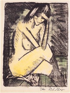 Otto Mueller - Sitzende in Strümpfen - 1924