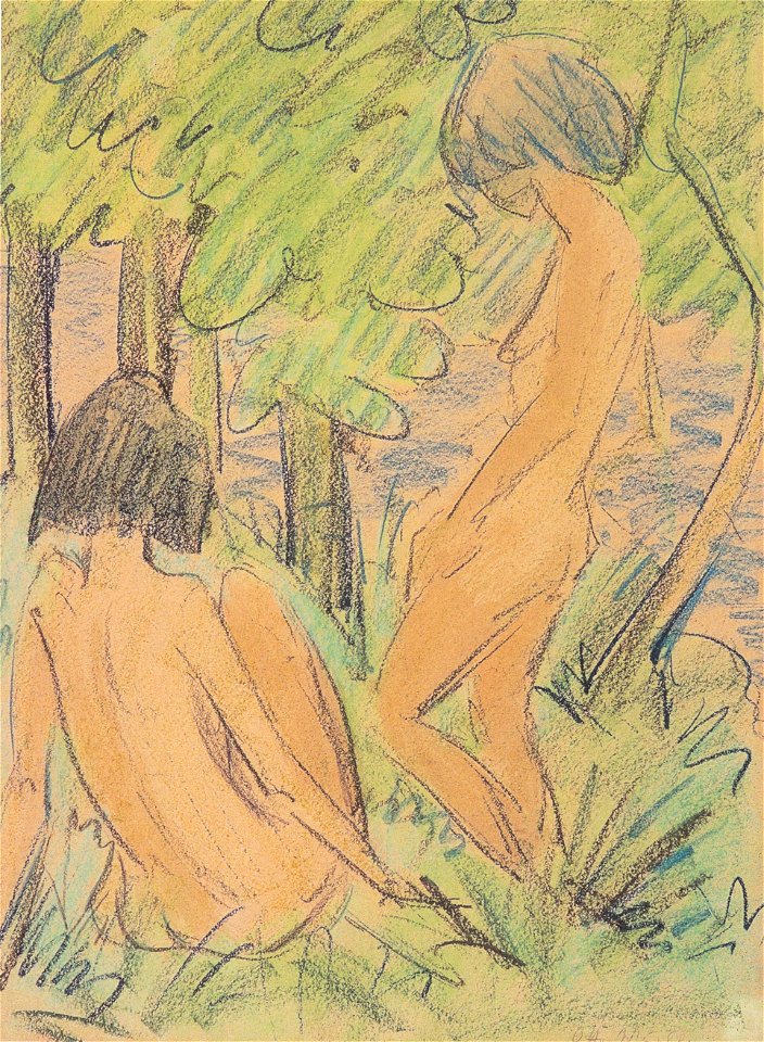 Otto Mueller - Zwei Mädchen im Wald - ca1924