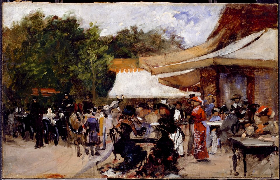 Outside a Restaurant in the Bois de Boulogne. Study (Hugo Birger) - Nationalmuseum - 21284