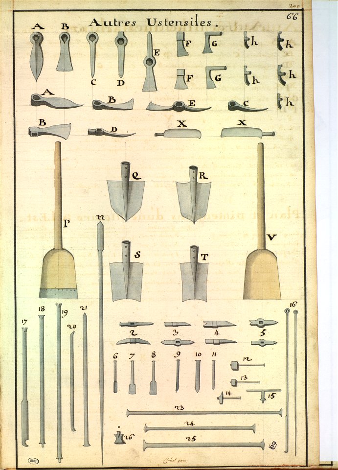 Outils de construction navale du XVIIIè siècle