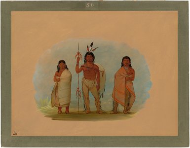 Ottowa Chief, His Wife, and a Warrior C17257