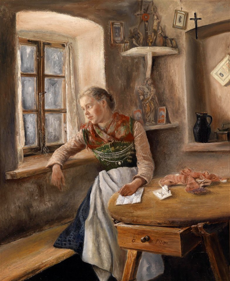 Otto Piltz Mädchen am Fenster