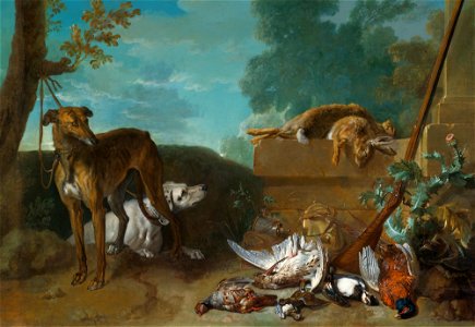 Jean-Baptiste Oudry - Retour de chasse aux lièvres et au gibier (1716)