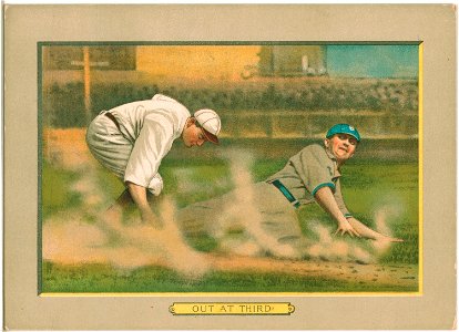 Out at third,baseball card portrait LCCN2007685712