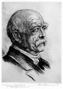Otto von Bismarck. Radierung von Erich Heermann, um 1910