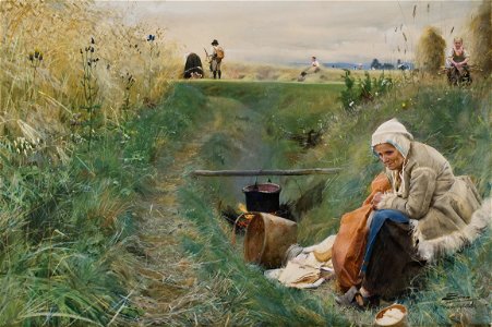 Our Daily Bread (Anders Zorn) - Nationalmuseum - 24125. Free illustration for personal and commercial use.
