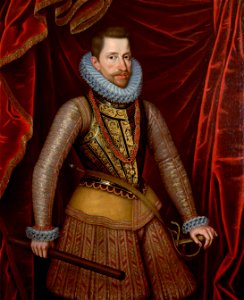 Otto Van Veen, , Schloss Ambras Innsbruck - Erzherzog Albrecht VII. (1559-1621) im Harnisch, Kniestück - GG 1061 - Kunsthistorisches Museum. Free illustration for personal and commercial use.